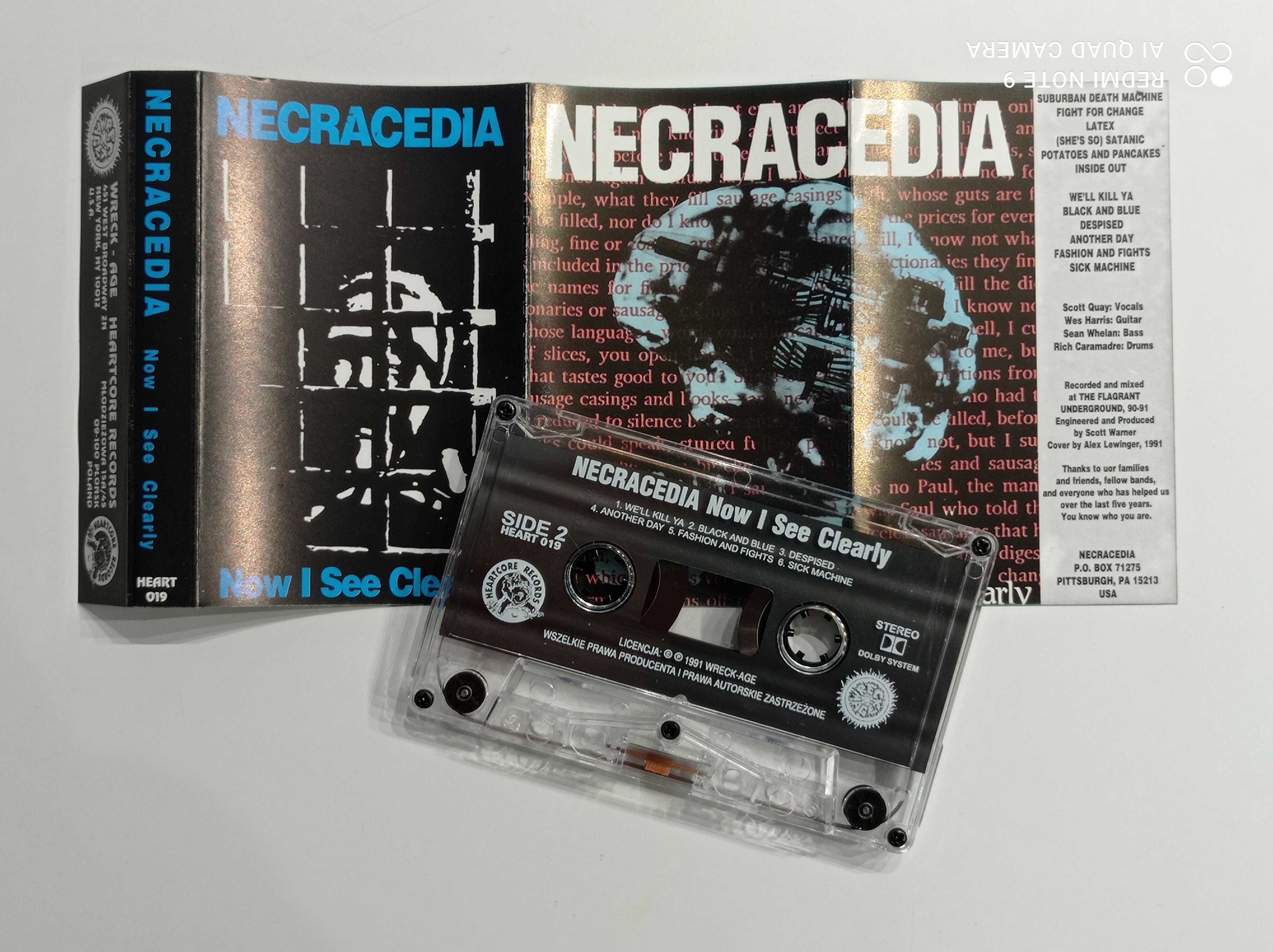 Necracedia - Now I See Clearly kaseta US punk SFA Yuppicide hardcore