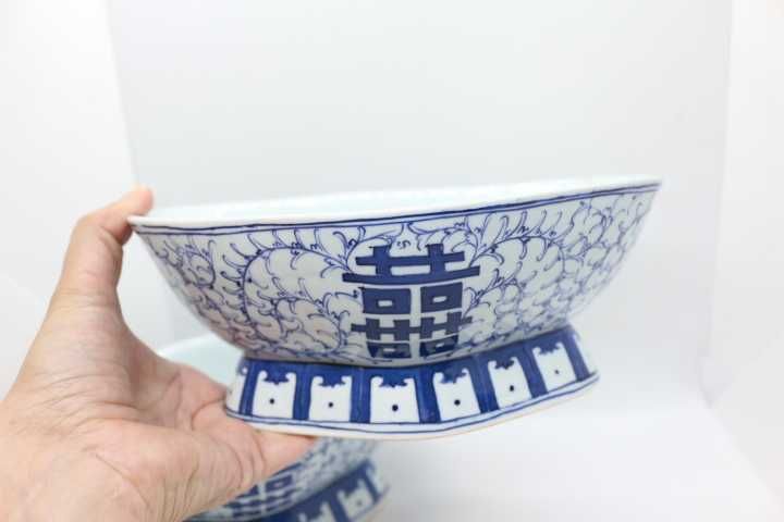 Par Covilhetes Porcelana Chinesa " Dupla Felicidade " Guangxu XX