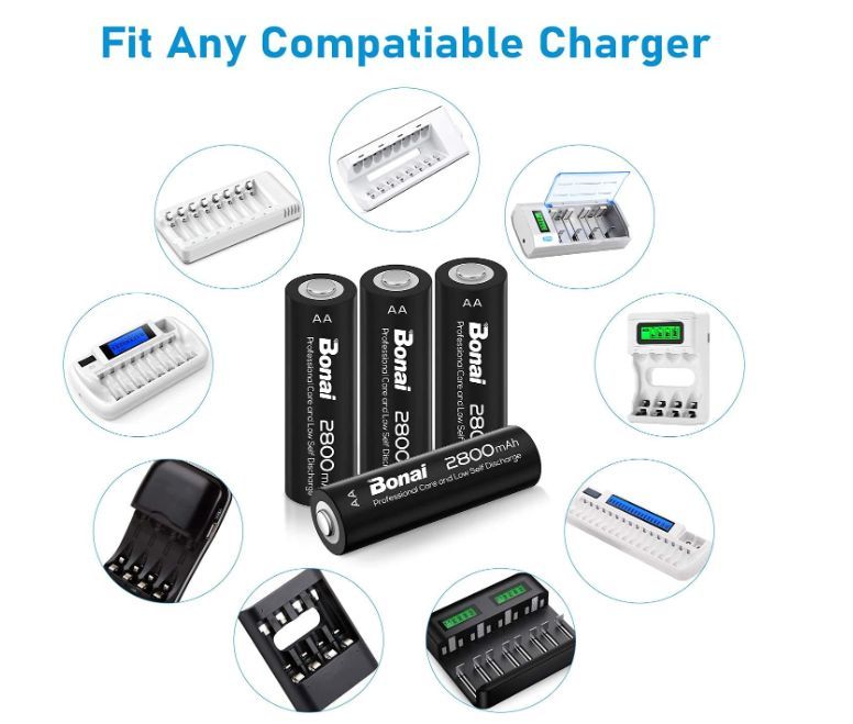 bonai 2800mah aa akumulator 8szt