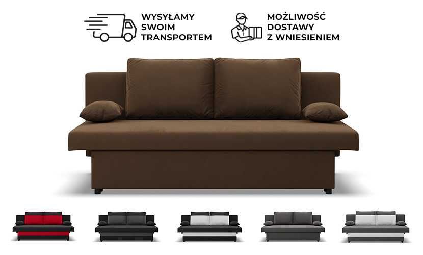 Kanapa z Funkcją Spania Sofa Nola 6 kolorów WYSYŁKA CAŁA POLSKA