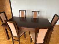 Komplet mebli drewnianych do salonu
