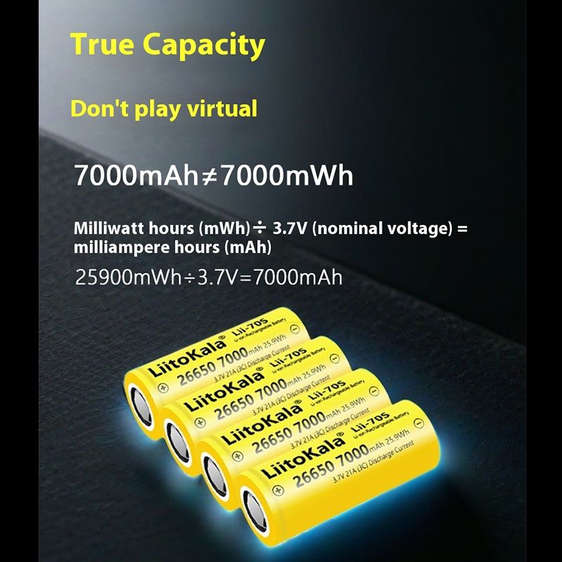 Акумулятор Litokala 26650 7000mah ювілейна версія, вперше в Україні