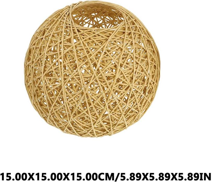 Klosze rattanowe ręcznie tkane okrągłe pokrycie lampy