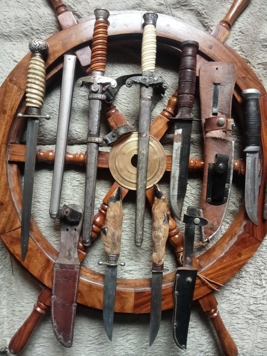 Bagnet miecz kordzik niemiecki LW WH głownia pochwa Nóż Kabar i inne.