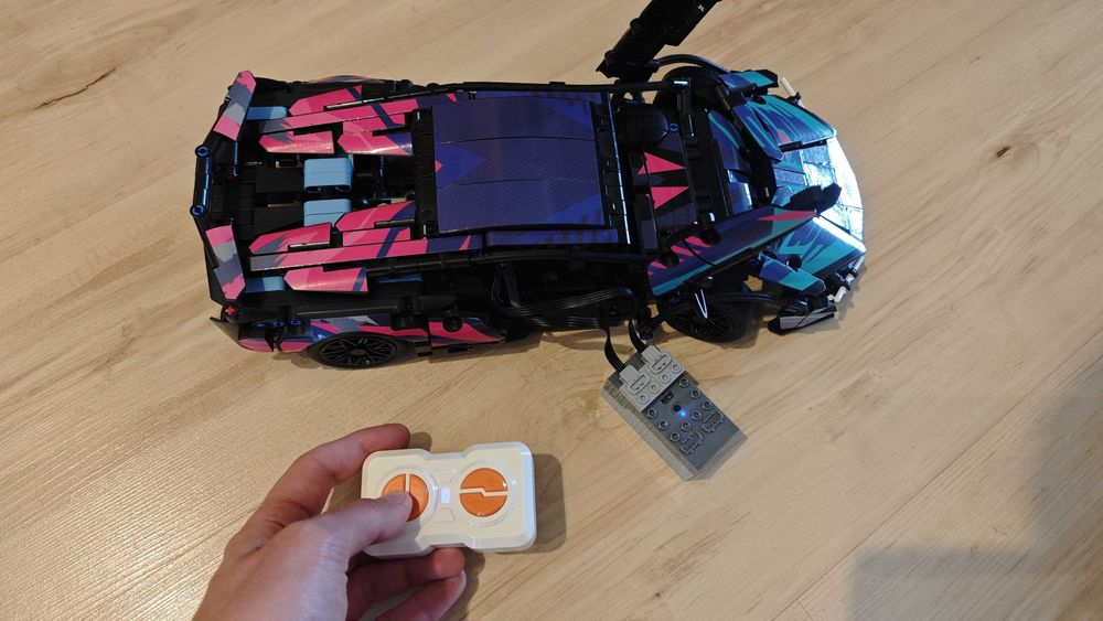 Auto klocki jak LEGO zdalnie sterowane RC samochód 1280 klocków 35cm