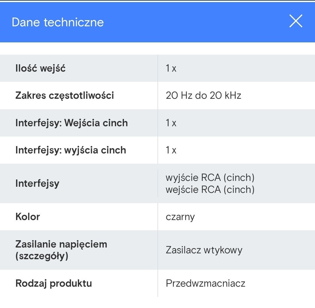 Przedwzmacniacz Hama Stereo Phono PA 506 z zasilaczem, czarny