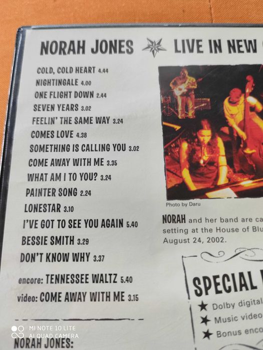 DVD Norah Jones -" Live In New Orleans"