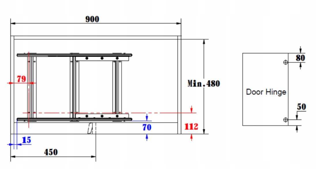 Kosz Cargo Magic Corner Szafka 900mm domyk MPTJ017EL GRAFIT AMIX LEWY