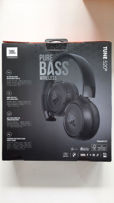 Słuchawki nauszne JBL TUNE 520BT Bluetooth