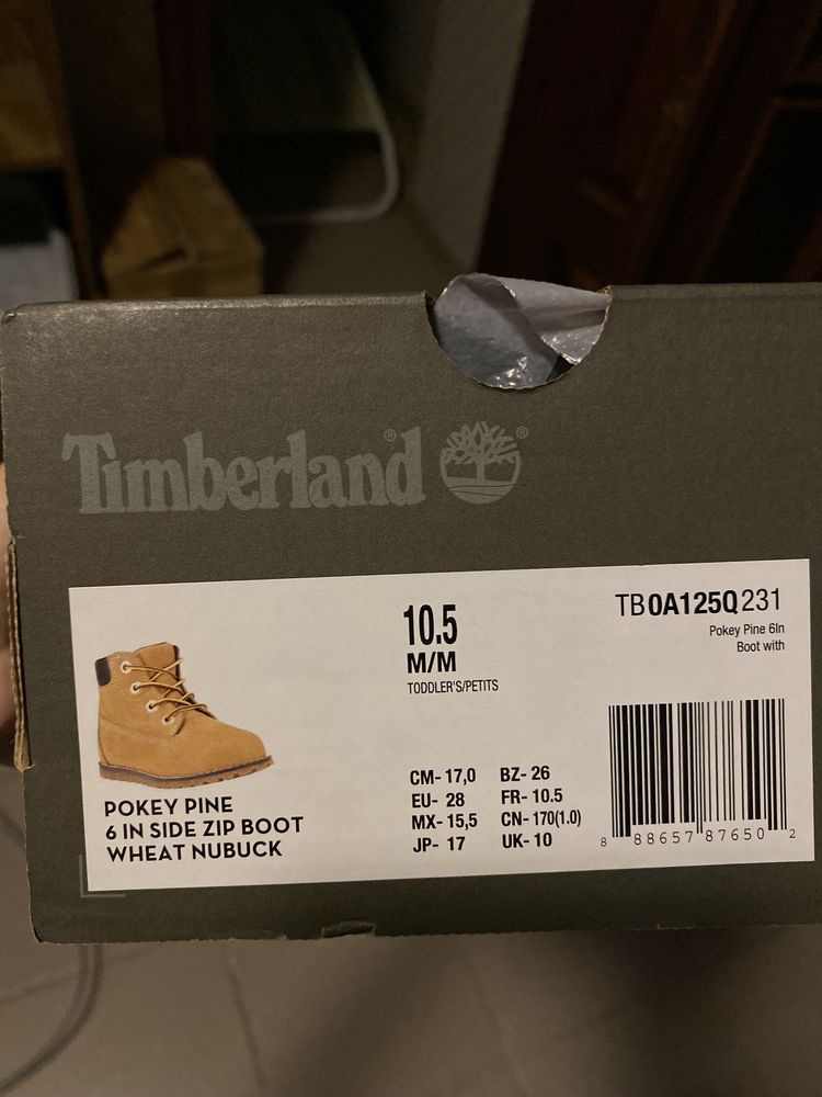Timberland оригинал ботинки 17см