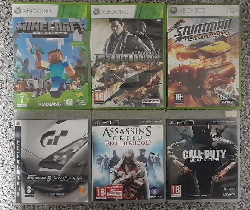 Conjunto de 6 jogos Playstation 3/Xbox 360