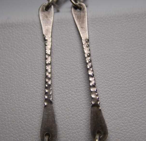 Srebrny naszyjnik polska wytwórnia 81 cm. Ciekawy wzór vintage.