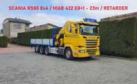 Scania R580 8x4 CRAN HIAB 422 E8+1 - 23m  HDS Hiab XS 422 - 23m