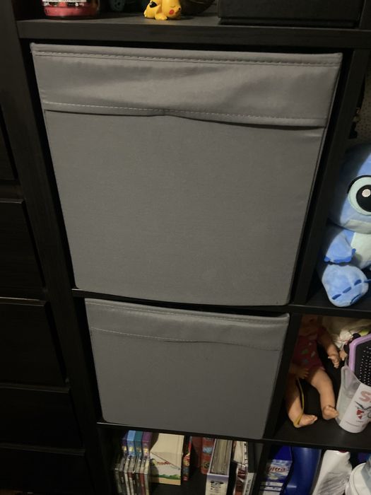 4 cestos IKEA para as estantes de cubos