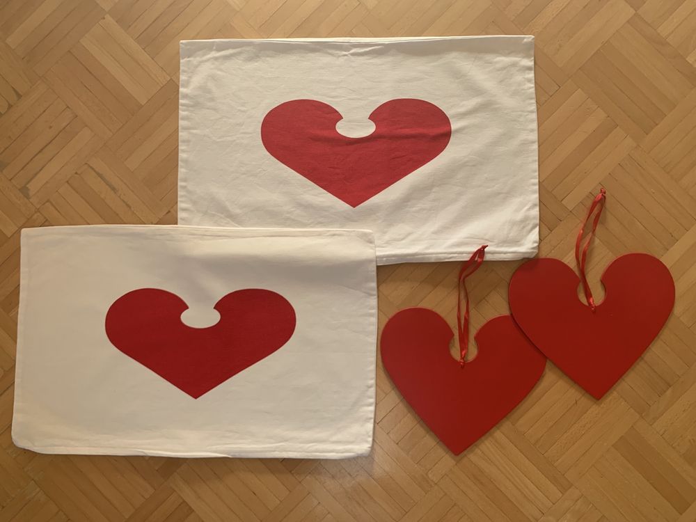 Ikea wyjątkowe poszewki świąteczne serce plus ozdoba plus gratis