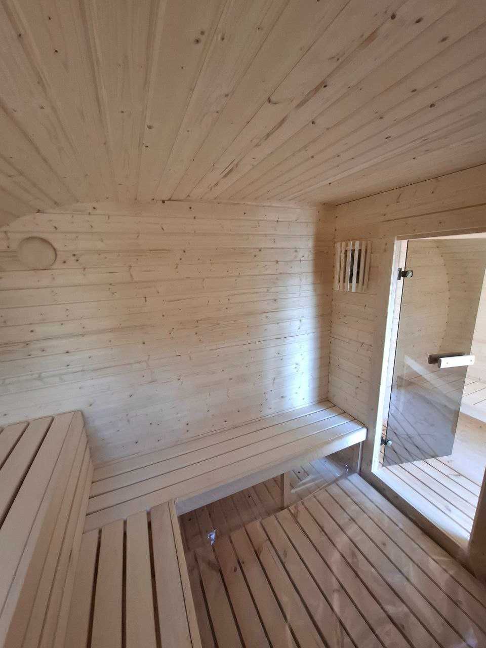 Sauna ogrodowa 4,0m OD RĘKI Ogrodowa 4 m Ellipse Owalna SPA Ogrodowe