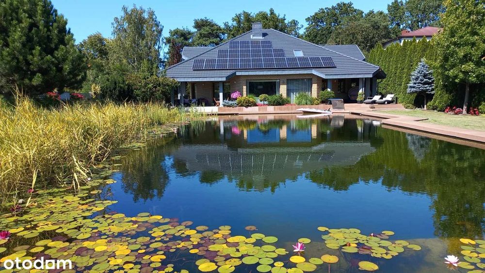 Zjawiskowy Dom w Izabelinie - działka 2450m2 - staw kąpielowy BioNova