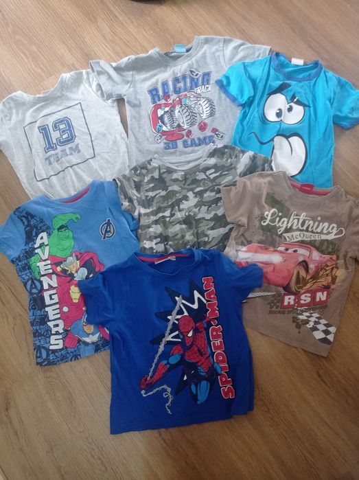 Bluzki koszulki t-shirt 7 szt paka