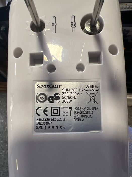 Міксер Silver Crest SHM 300 D2 м'ятний колір Germany!