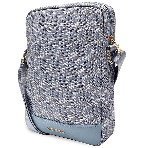 Torba Guess GCube Stripe Tablet Bag na tablet 10'' - niebieska