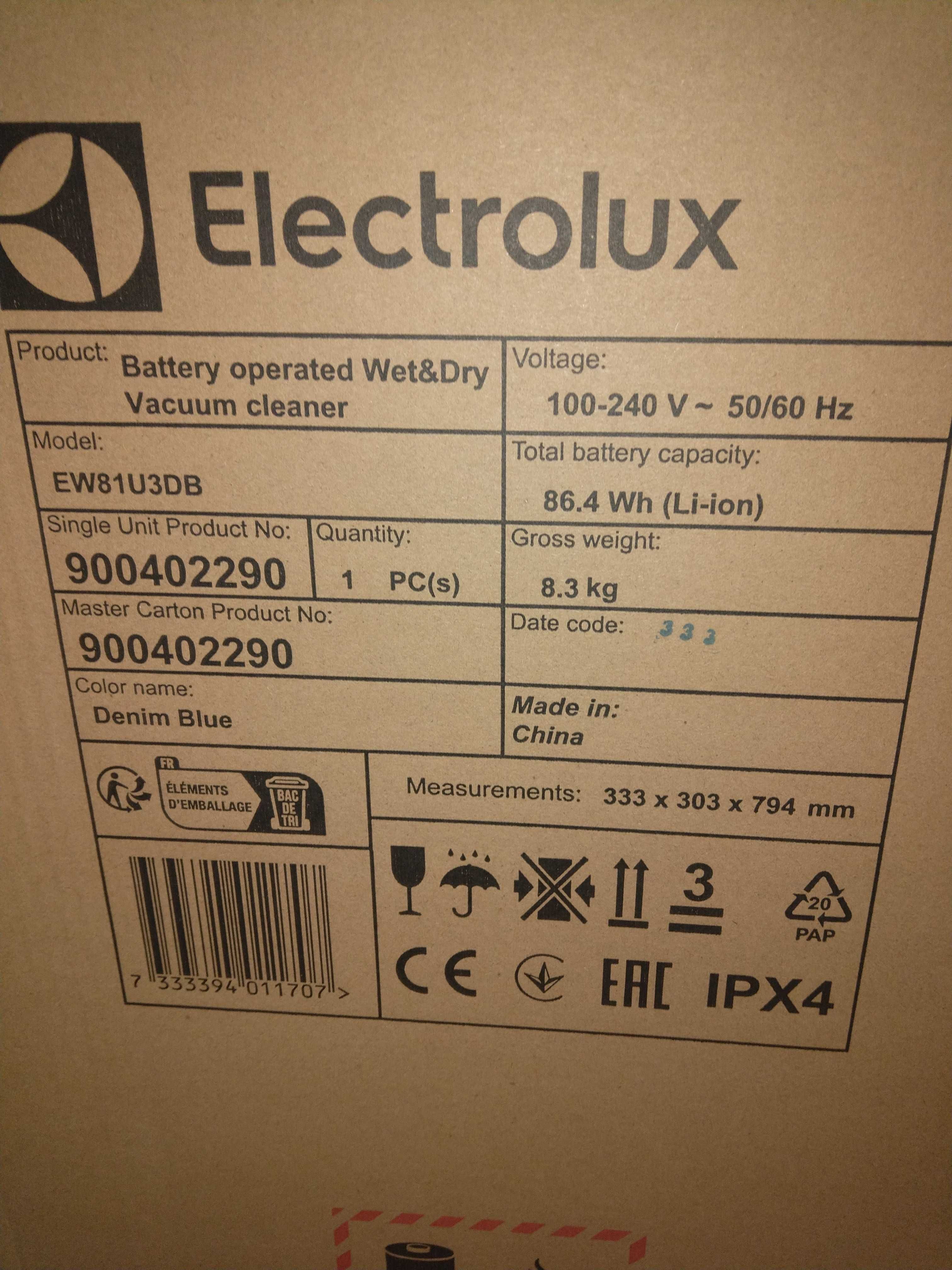 Odkurzacz pionowy ELECTROLUX EW81U3DB Aqua Ultimate 800 Wet&Dry