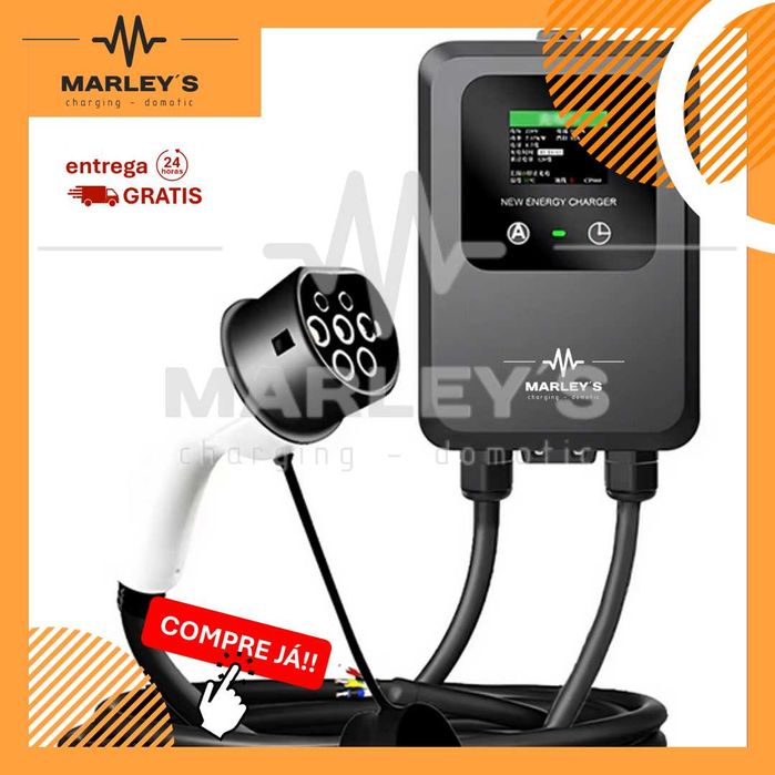 Wallbox Carregador 7kw / 32A - Tipo2 - MONOFASICA - Eletricos Hibridos