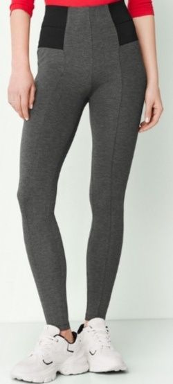 Jegginsy damskie z wysokim stanem z lycrą