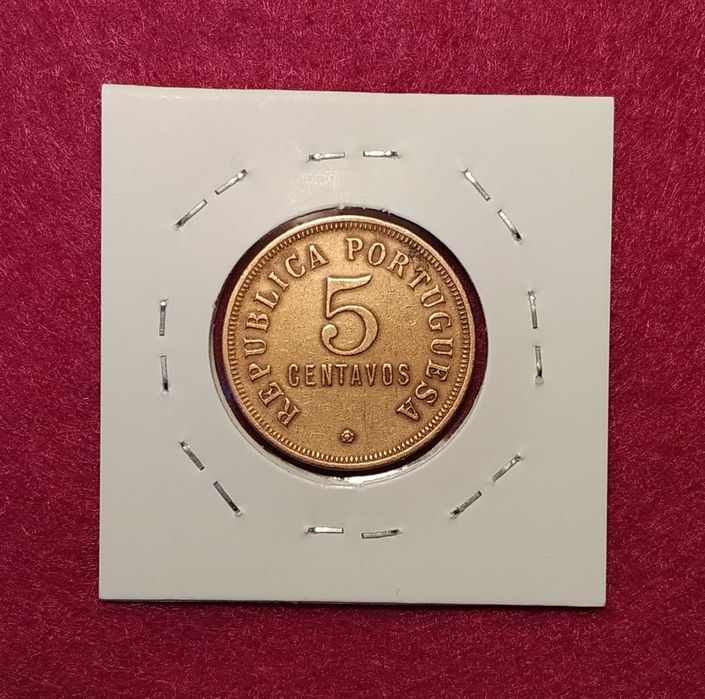 Angola - moeda de 5 centavos de 1921