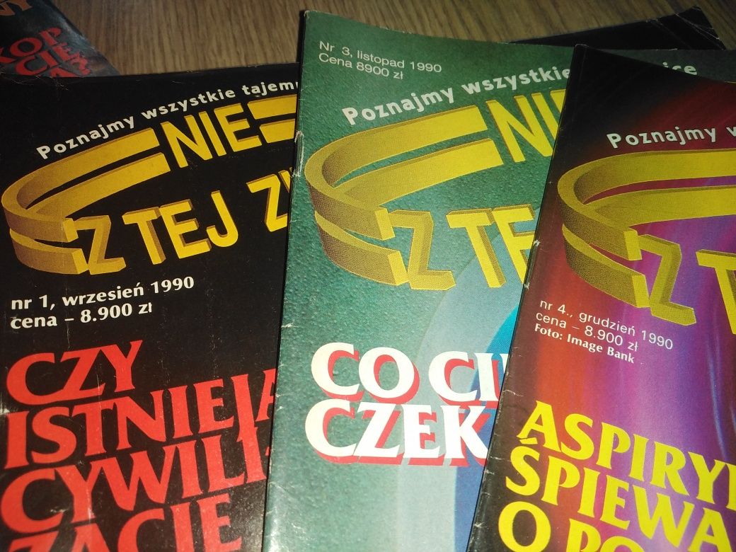 Nie z tej ziemi czasopismo  7 sztuk 1990, 1991