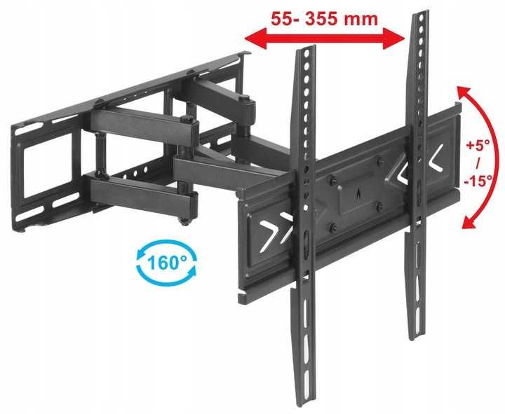 Regulowany Uchwyt Ścienny do TV 25-70 Cal Obrotowy