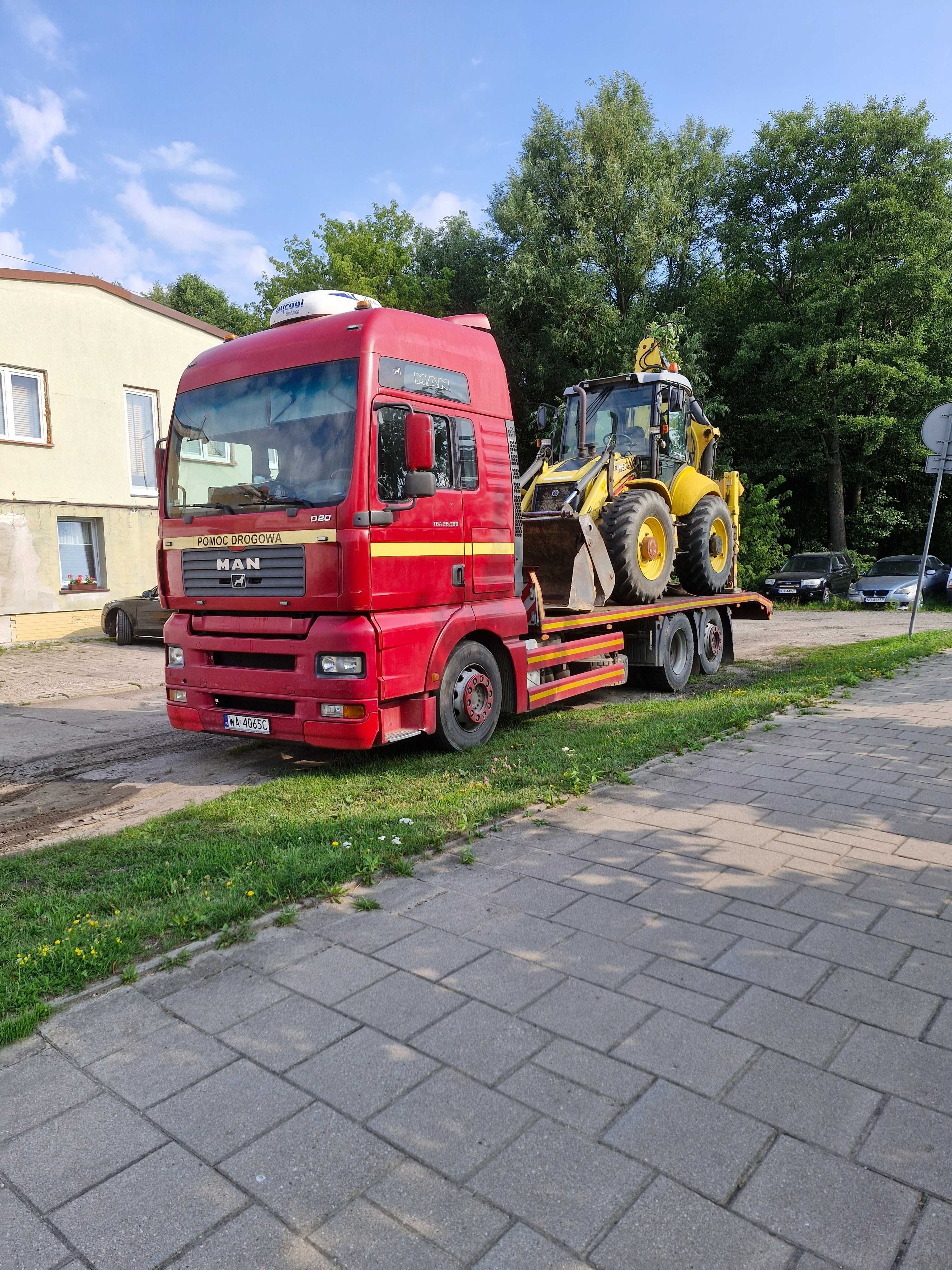Auto laweta Pomoc drogowa  Gizycko 24/7 transport maszyn rolniczych