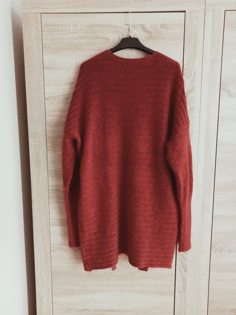 Purpurowy sweter Lindex roz.M wełna i moher