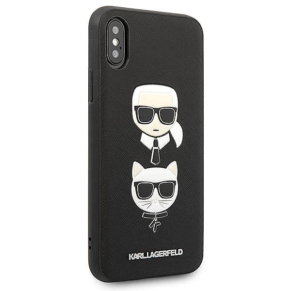 Etui Karl Lagerfeld Saffiano Karl&Choupette Head na iPhone X/XS - czar