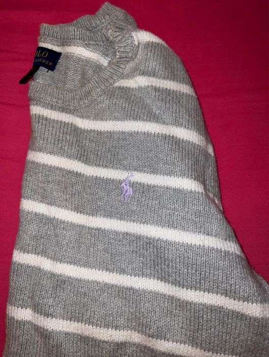 Camisola ás riscas da ralph lauren