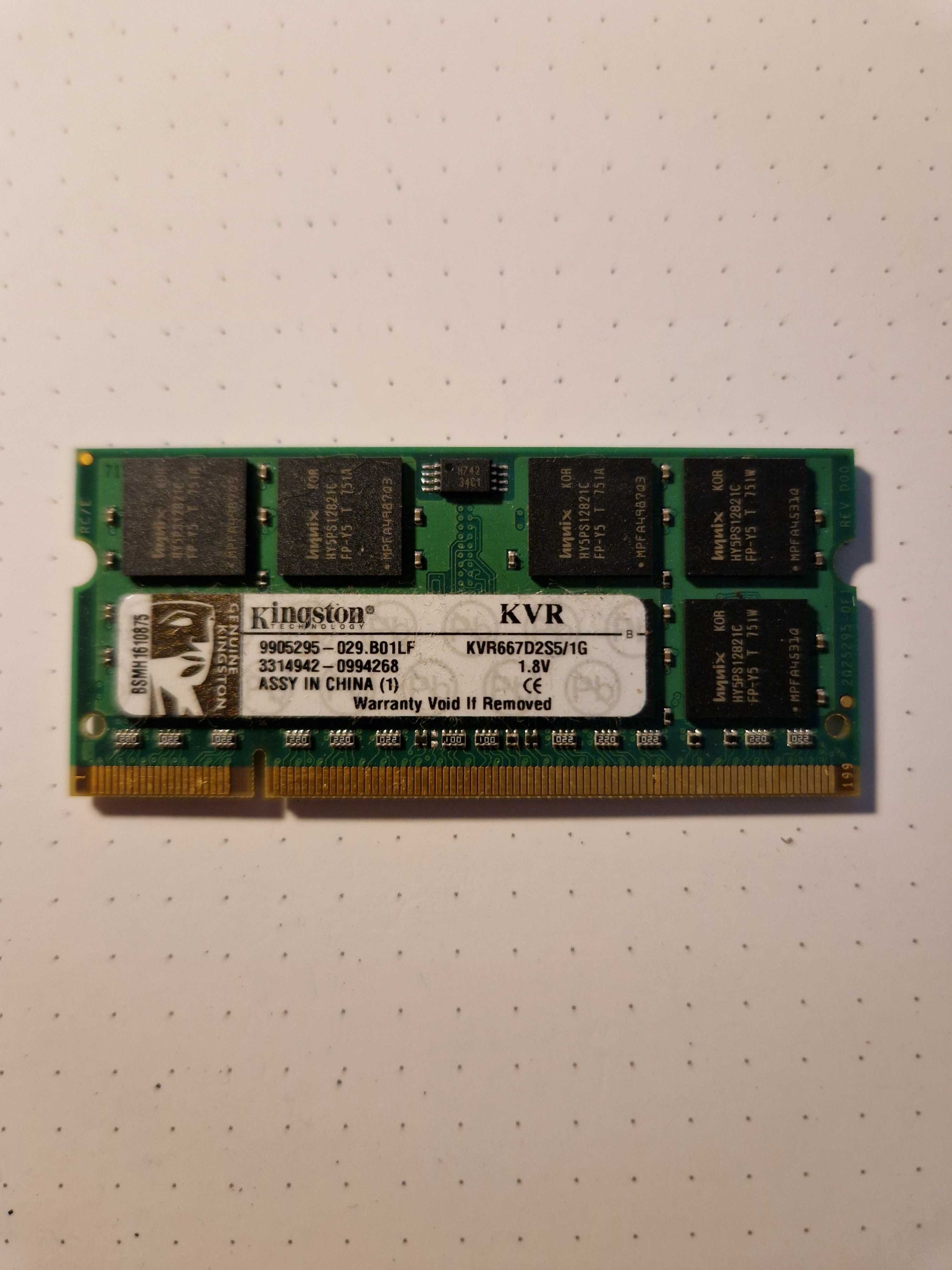 Memória RAM Kingston 1GB DDR2-667 CL5 200-Pin SODIMM