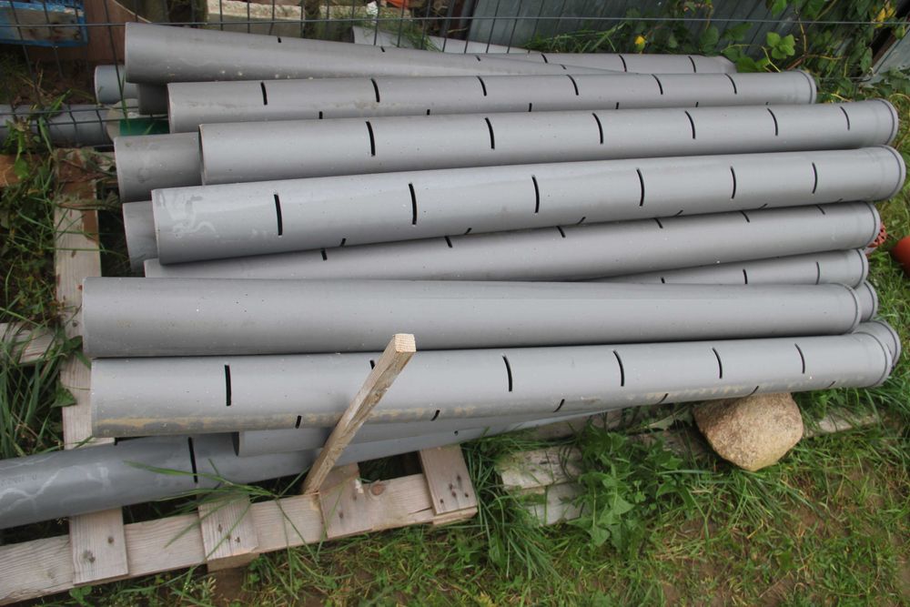 nowe rury drenażowe
