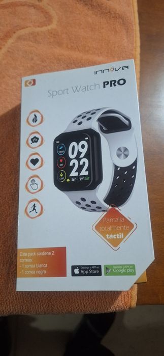 Pulseira nova para Innova Sport Watch PRO (preta e branca)