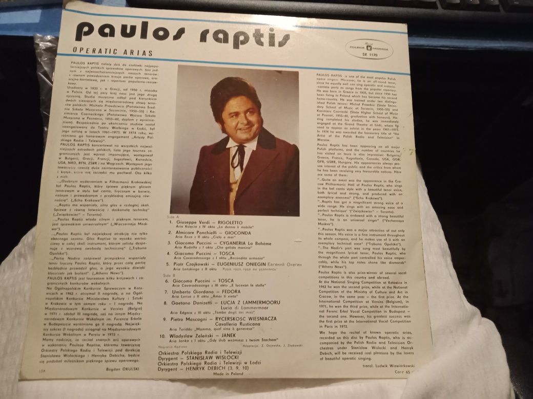 Paulos Raptis. Operatic Arias.