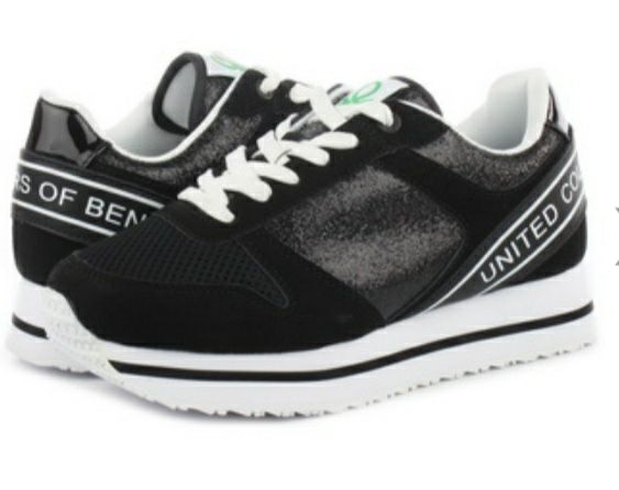 Buty adidasy oryginalne Benetton sneakersy czarne 38