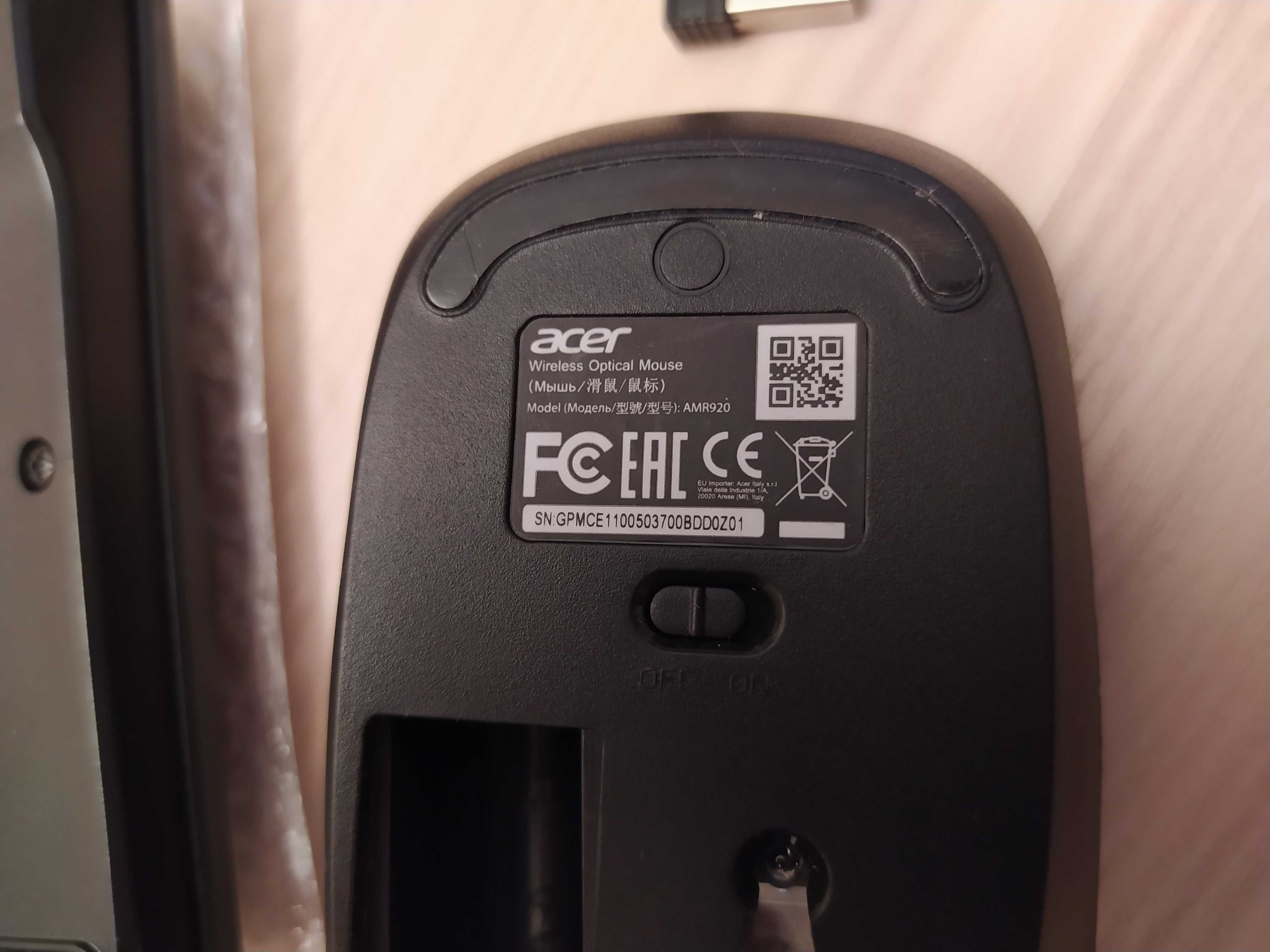 Бездротова клавіатура з мишкою Acer