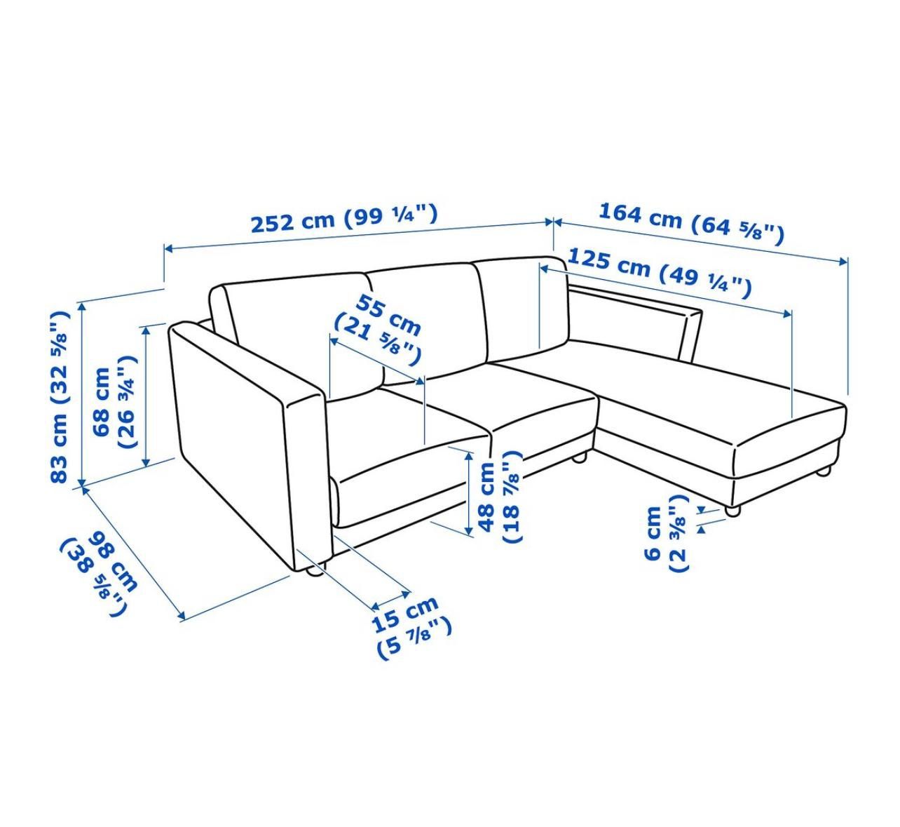 Sofá cama com chaise-longue