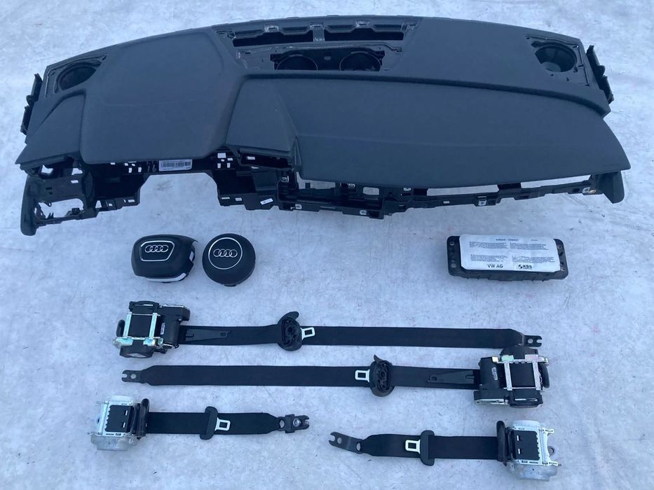 AUDI A3 8Y DESKA KONSOLA KOKPIT PULPIT PÓŁKA PARAPET AIRBAG PODUSZKI POWIETRZNE KIEROWCY PASAŻERA KURTYNA KURTYNY AIR BAG FOTELA W FOTEL PASY PAS KURTYNA MIX DESKA ORYGINAŁ NOWA !!!