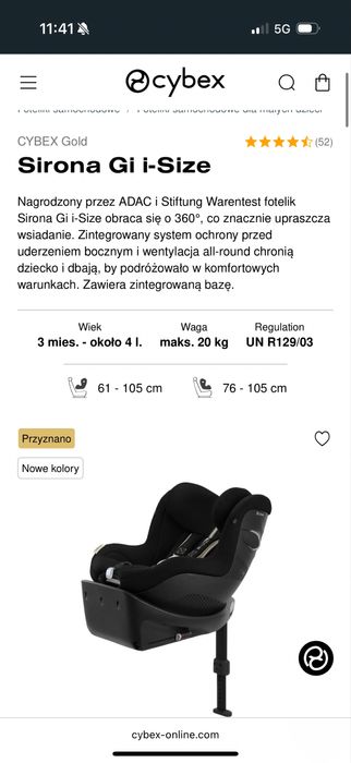Fotelik samochodowy cybex