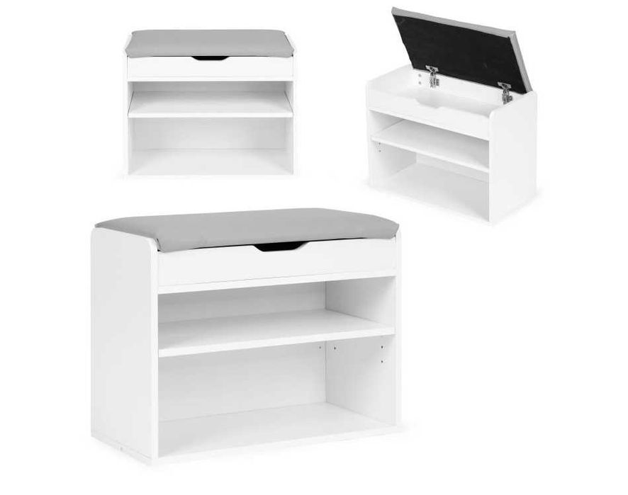 SZAFKA NA BUTY z siedziskiem - regał ławka do garderoby / przedpokoju