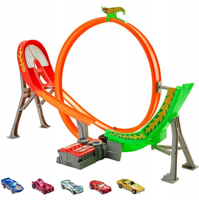 Трек Hot Wheels Power Shift Raceway Форсаж +5 машин петля перегони