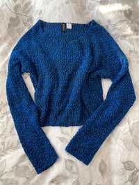 Sweter niebiesko-czarny