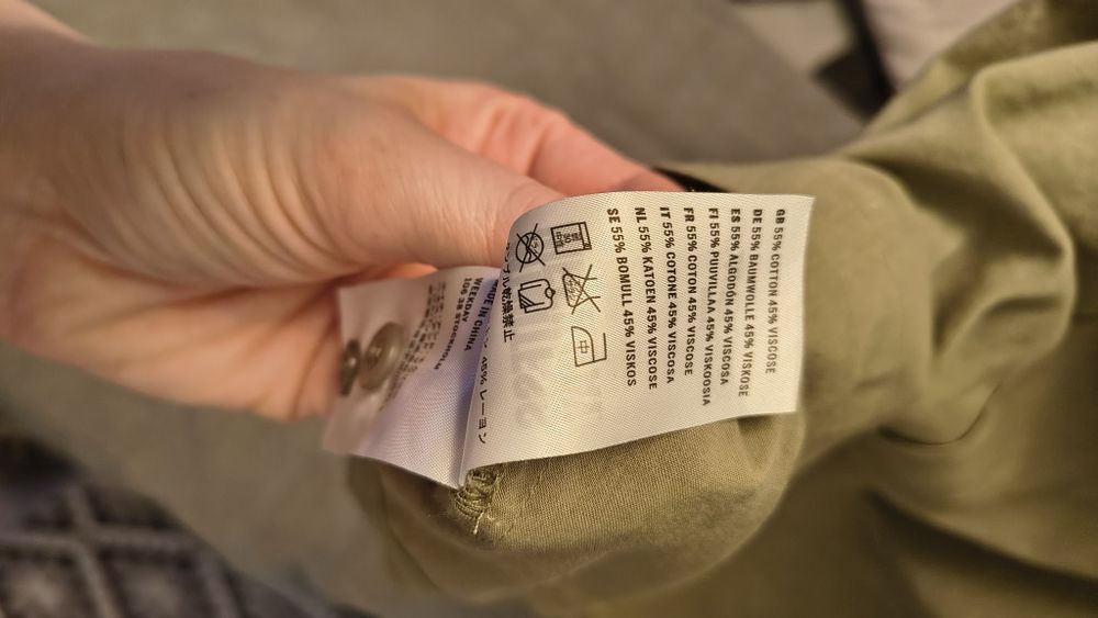Letnia cieniutka sukienka khaki r.XS
