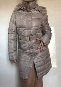 Długa, ciepła, puchowa, perłowa kurtka zimowa | Amazing