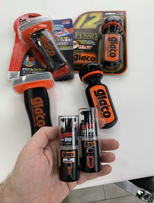 Набір для очищення та нанесення антидощу Soft99 Glaco