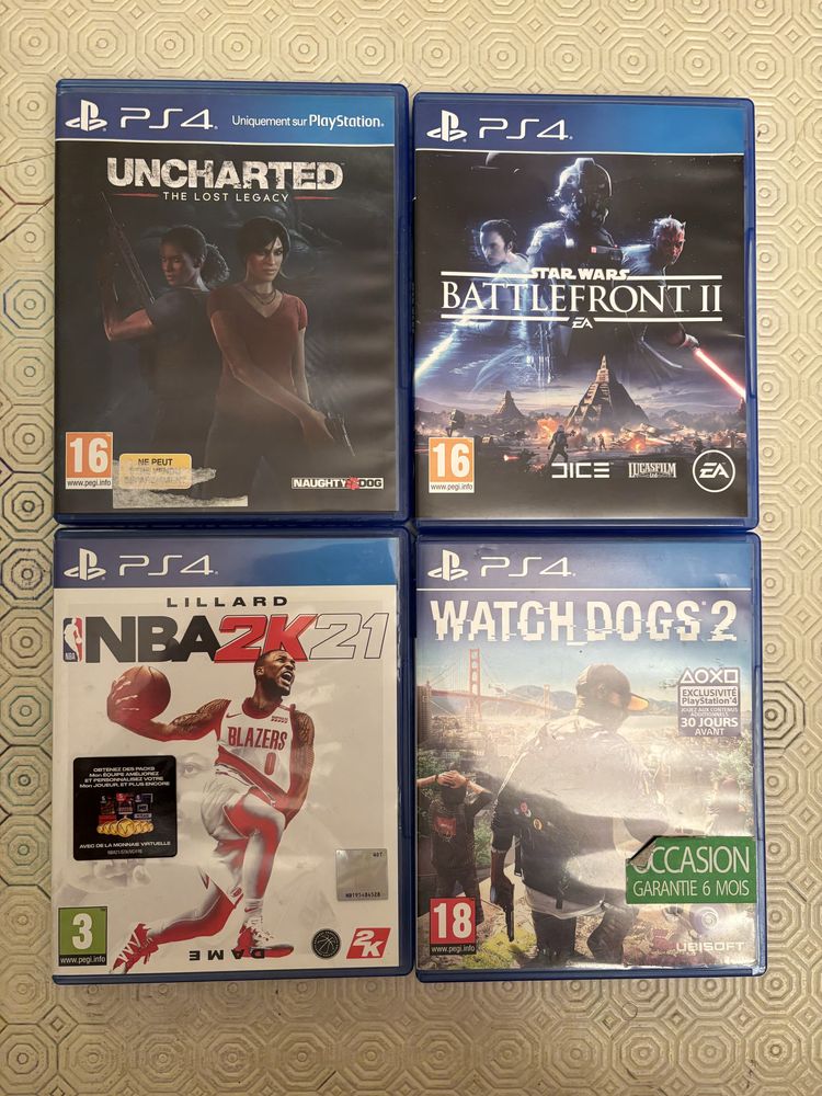 Coleção de jogos PS4